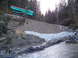 sediment settling pond